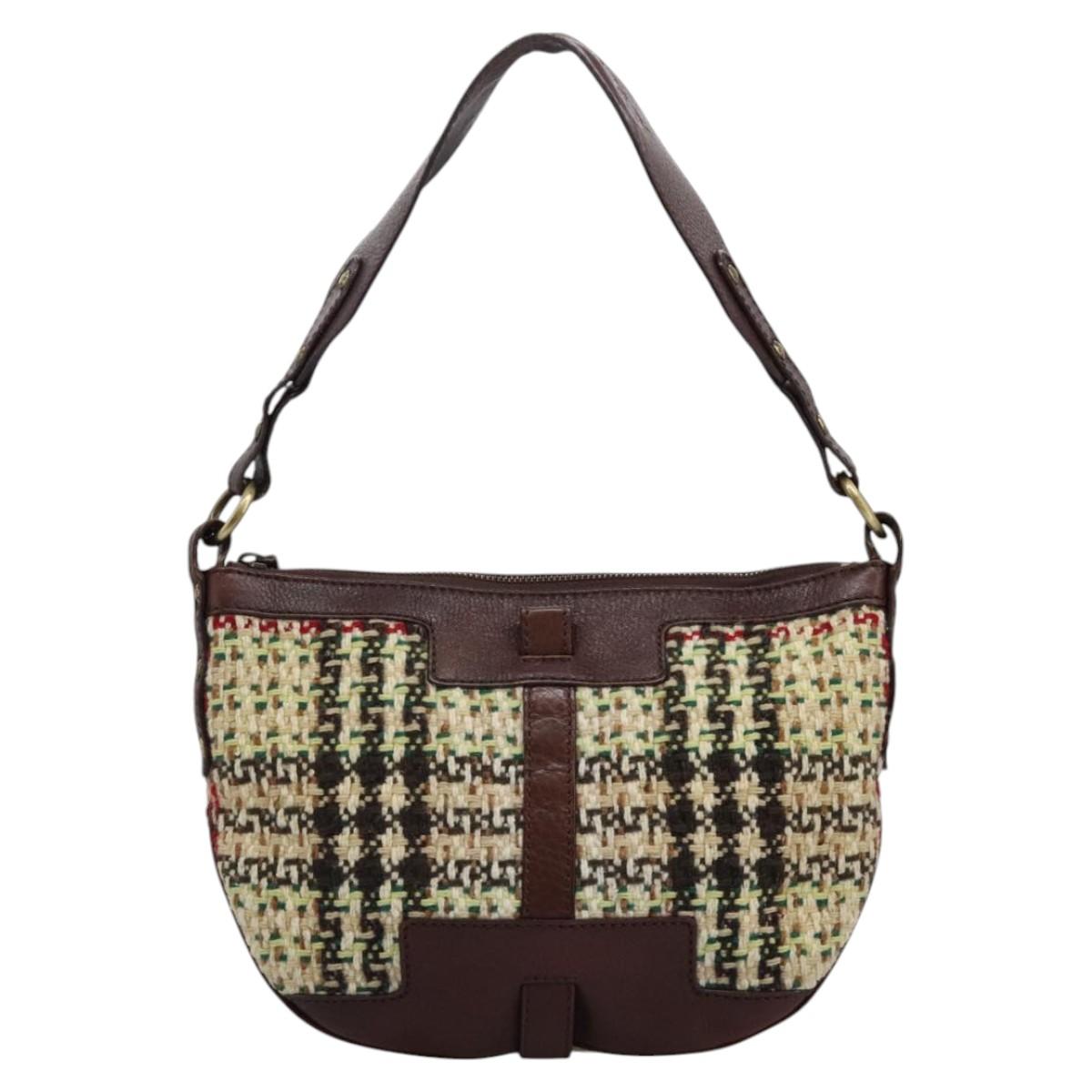 Burberry House Check Multicolour Tweed Shoulder Bag (Pre-Owned)