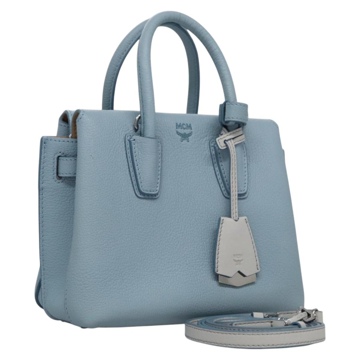 MCM Milla Blue Leather Handbag (Pre-Owned)