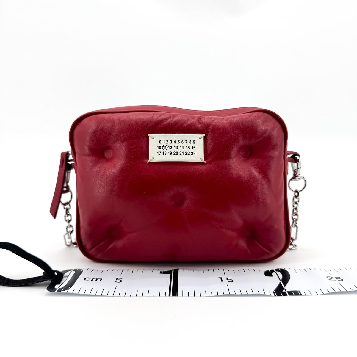 Maison Margiela Glam Slam Small Camera Bag Leather Red Leather Shoulder Bag Bag (Pre-Owned)