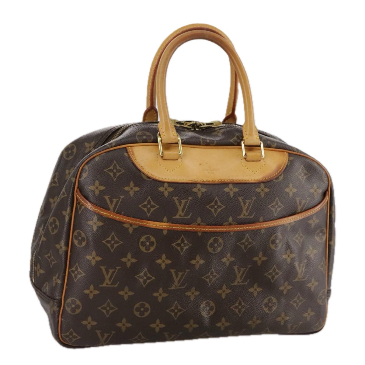 Louis Vuitton Deauville Brown Canvas Handbag (Pre-Owned)