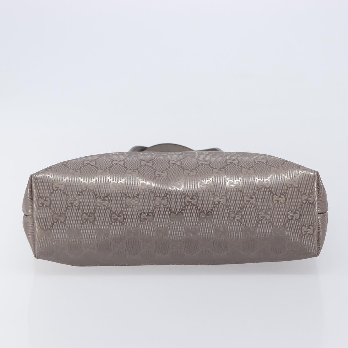 Gucci Tote Gg Imprime Silver Canvas Tote Bag Bag (Pre-Owned)