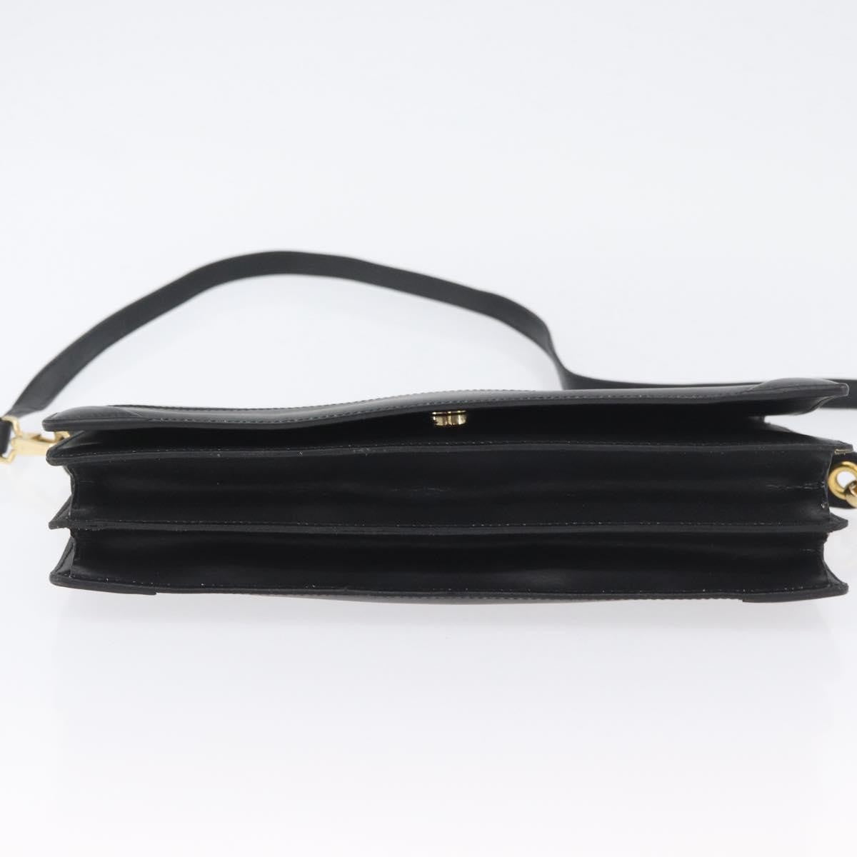 Celine Vintage Leather Black Leather Shoulder Bag Bag (Pre-Owned)