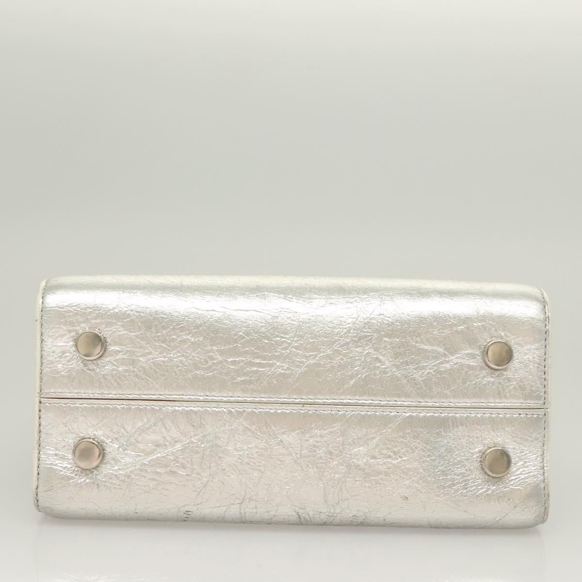 Christian Dior Diorever Leather Silver Leather Bag (Pre-Owned)