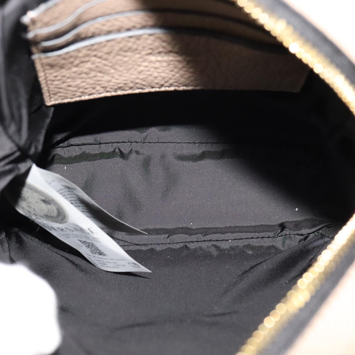 Versace Medusa Beige Leather Shoulder Bag (Pre-Owned)