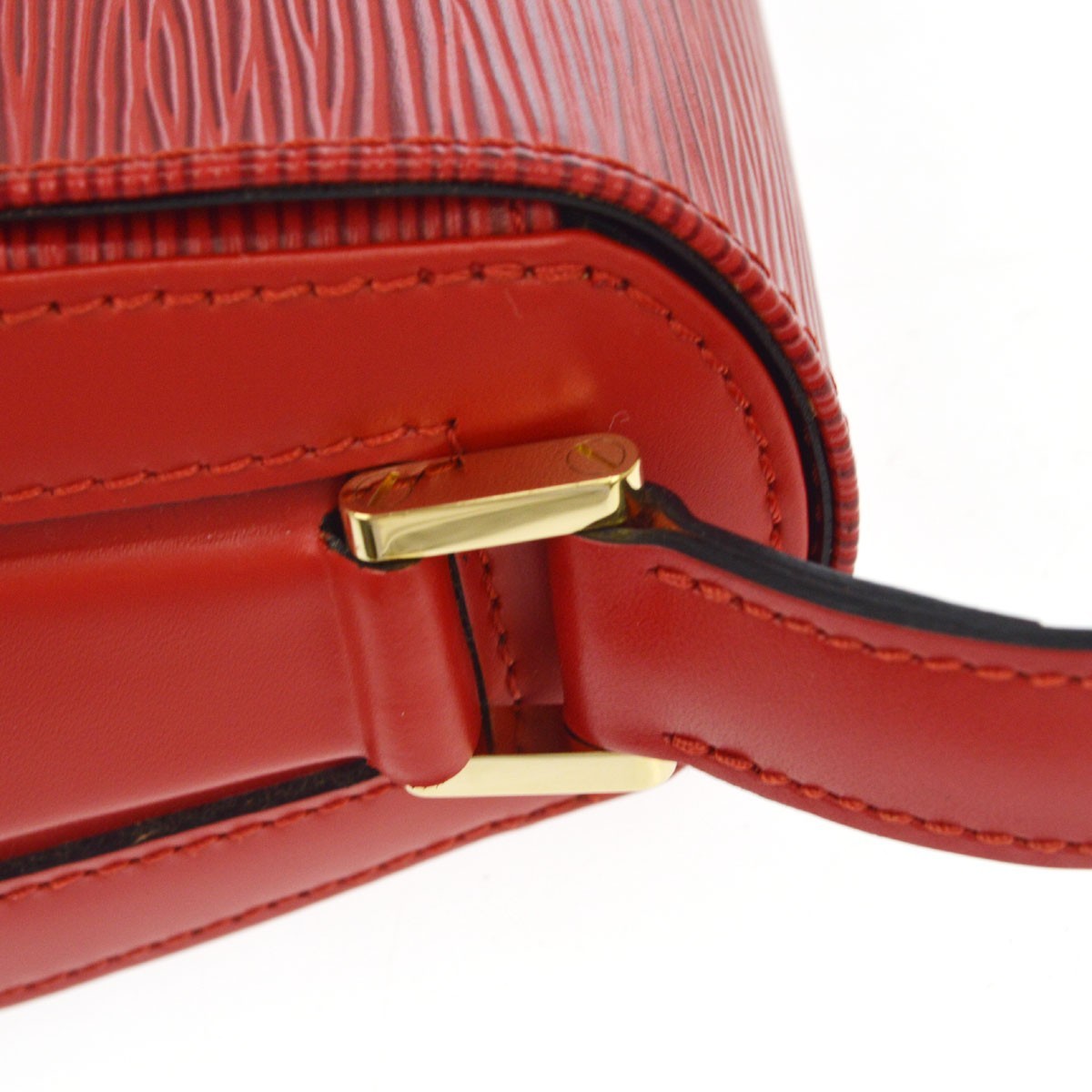 Louis Vuitton Buci Epi Leather Red Leather Handbag (Pre-Owned)
