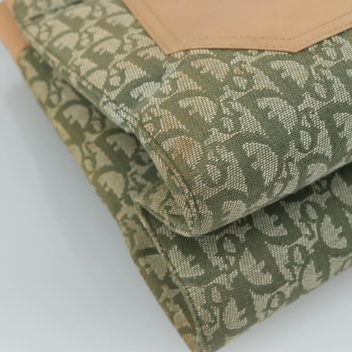 Dior Trotter Khaki Canvas Tote Bag (Pre-Owned)
