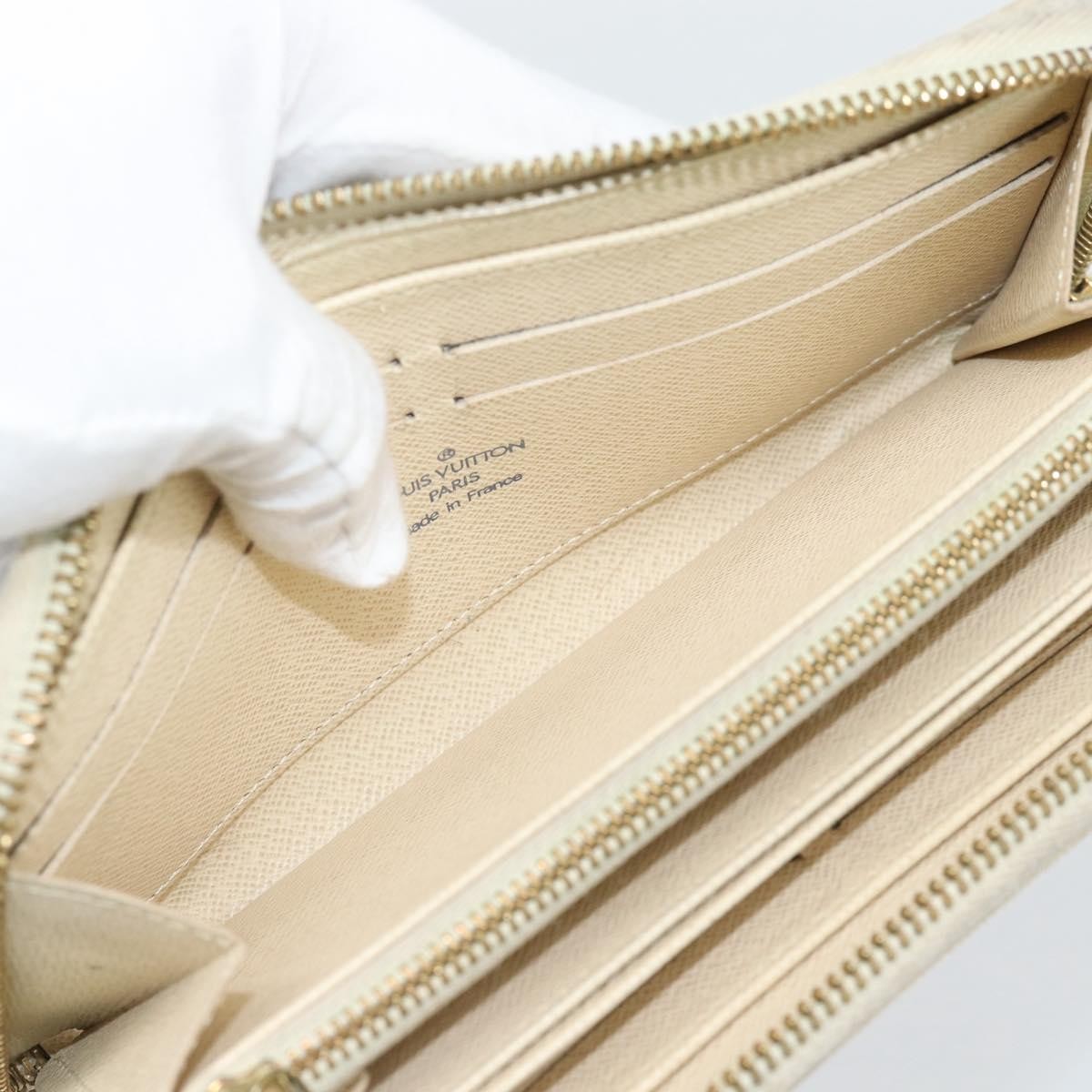 Louis Vuitton Zippy Organizer Damier Ebene Beige Canvas Wallets Accessory (Pre-Owned)
