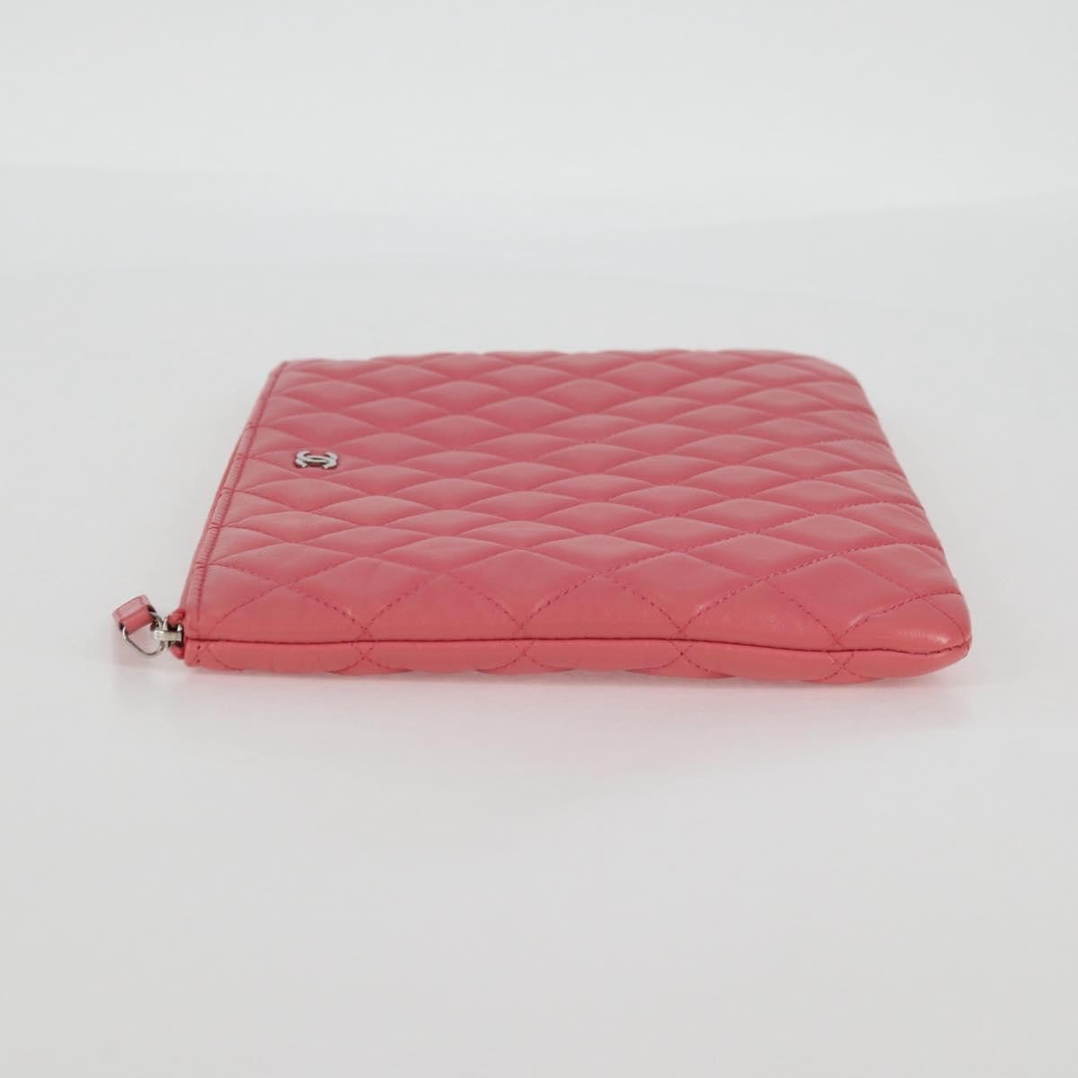 Chanel Cc Casino O Case Clutch Quilted Lambskin Pink Leather Clutche & Pouche Bag (Pre-Owned)