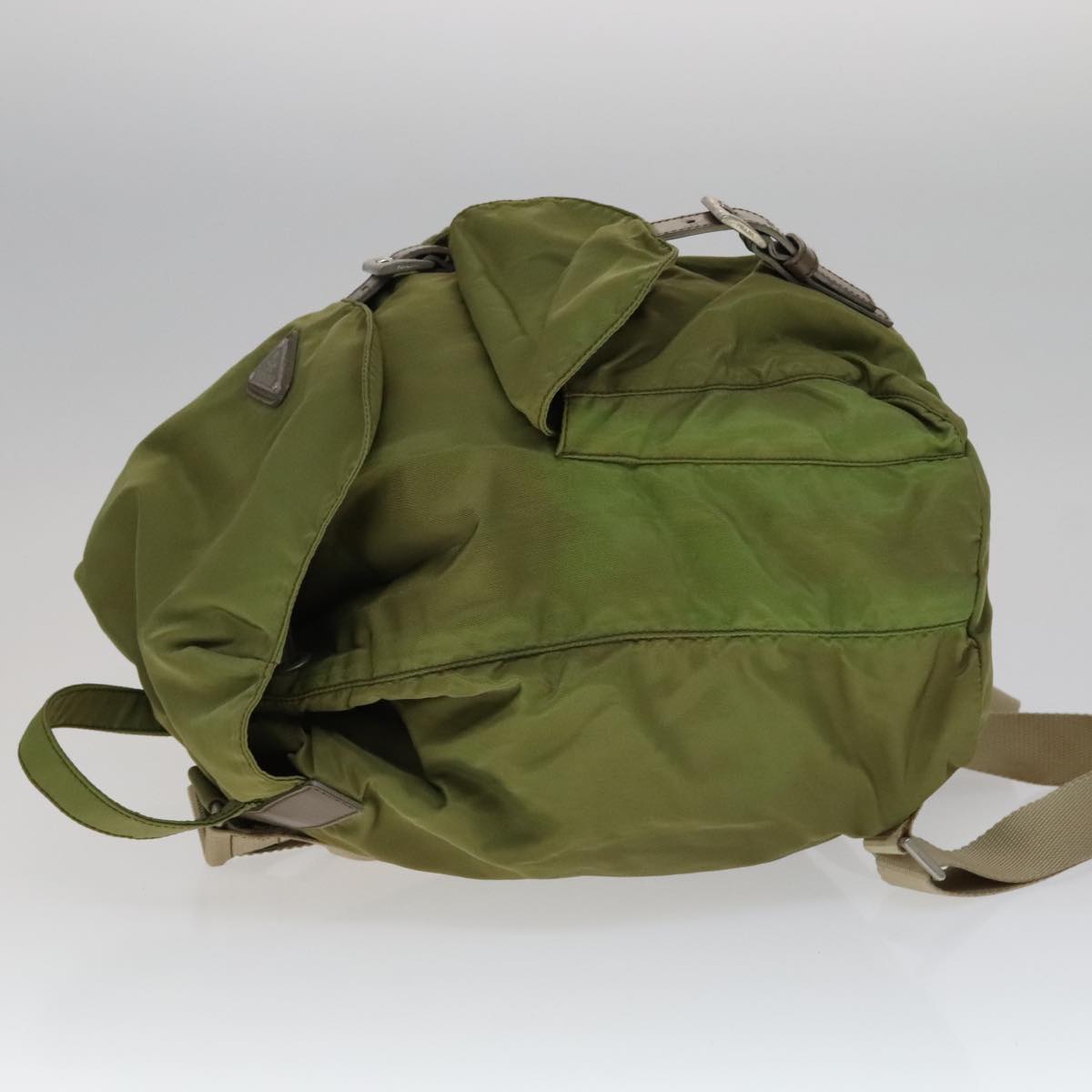 Prada Tessuto Khaki Synthetic Backpack Bag (Pre-Owned)