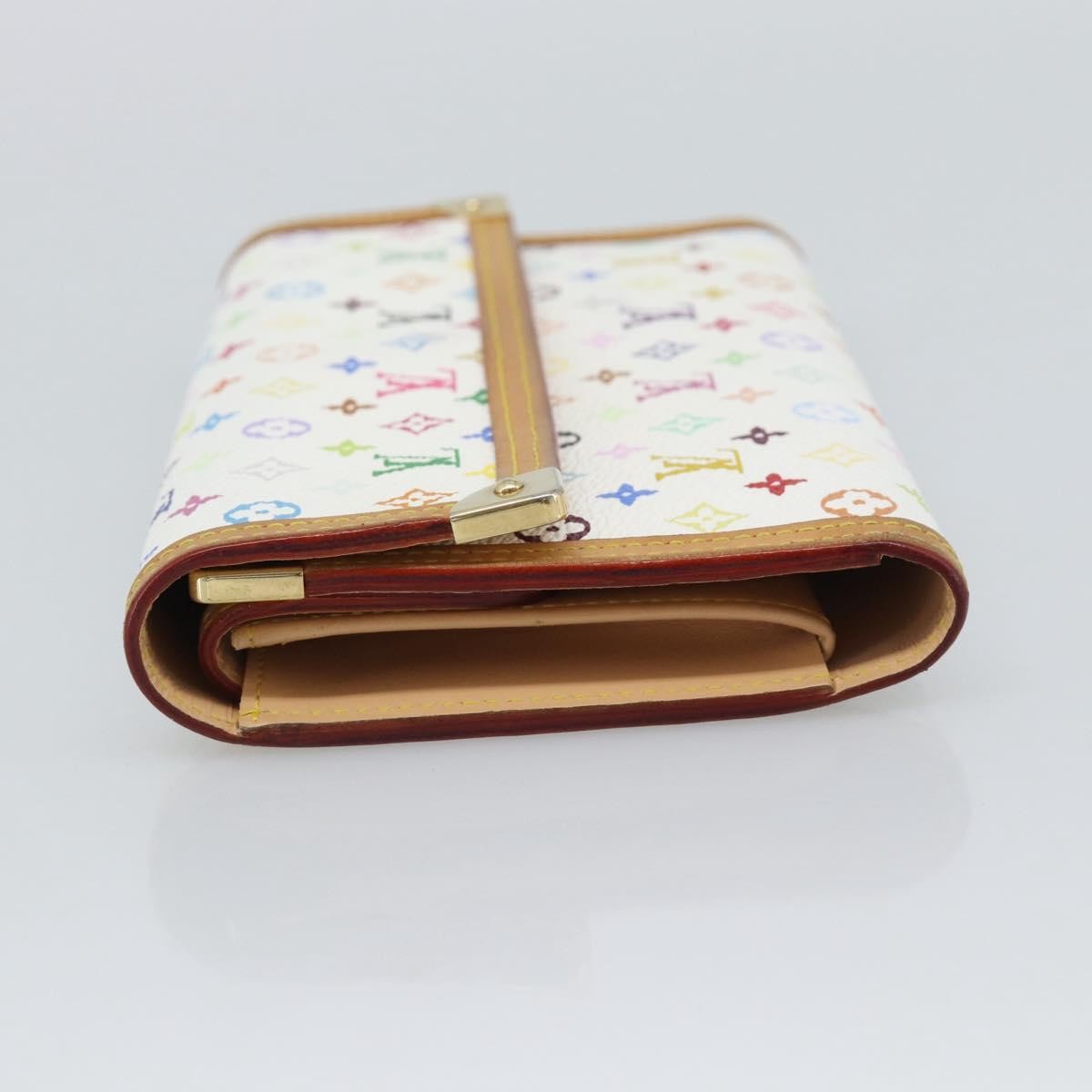 Louis Vuitton Porte Tresor International Monogram Multicolor White Canvas Wallets Accessory (Pre-Owned)