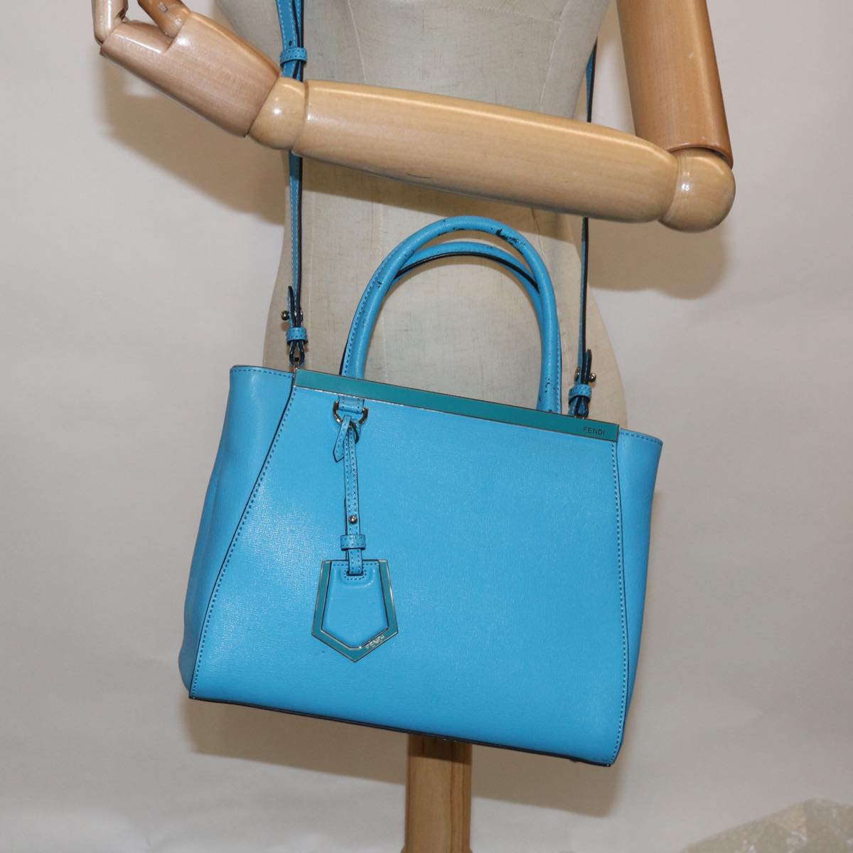 Fendi 2Jours Black Leather Handbag (Pre-Owned)