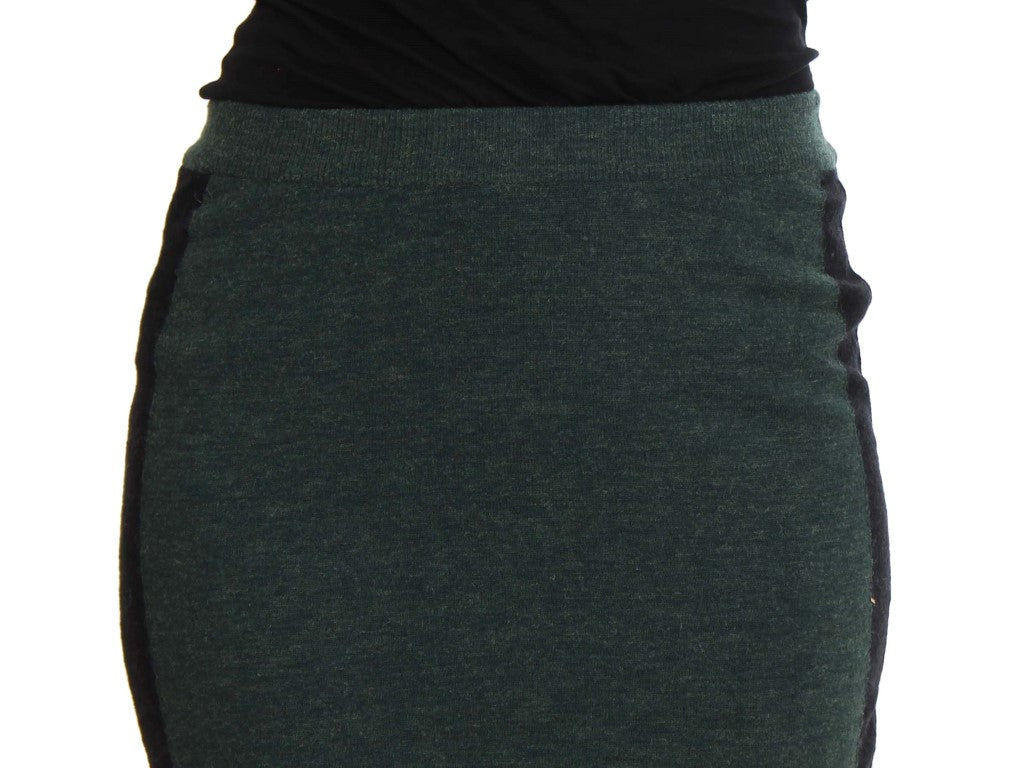 MILA SCHÖN Green Wool Blend Pencil Women's Skirt