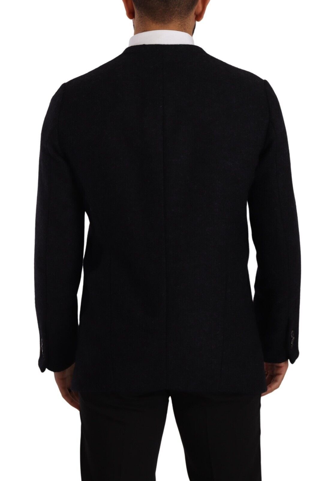Dolce & Gabbana Gray Alpaca Button Down Men Coat Men's Jacket