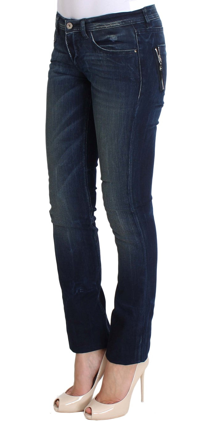 Costume National Blue Wash Cotton Slim Fit Skinny Women's Jeans