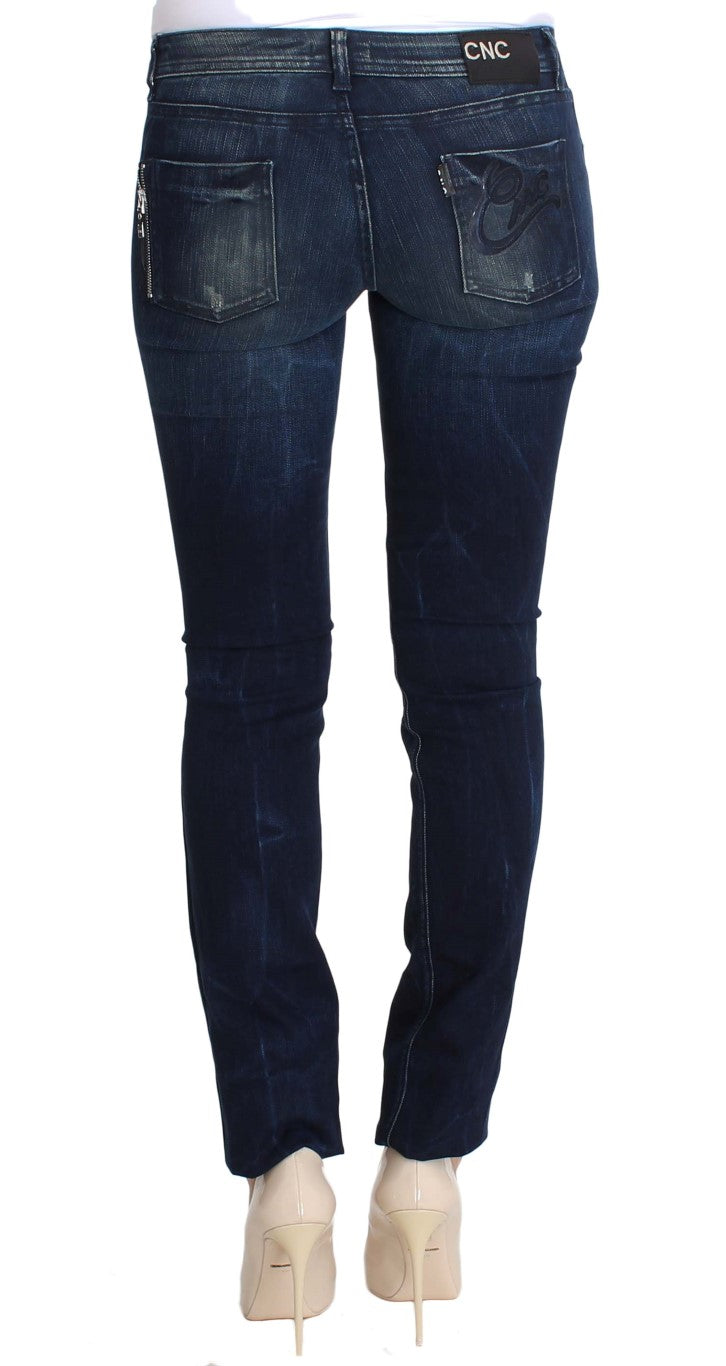 Costume National Blue Wash Cotton Slim Fit Skinny Women's Jeans