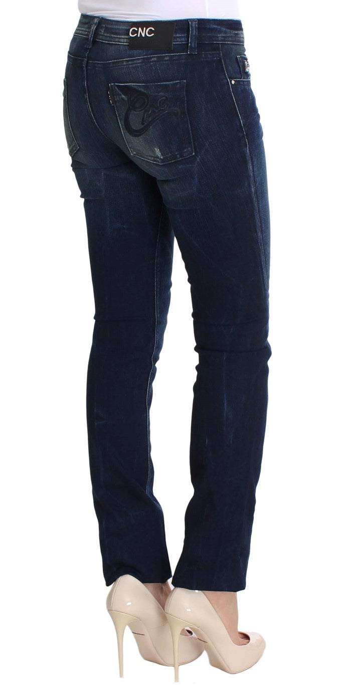 Costume National Blue Wash Cotton Slim Fit Skinny Women's Jeans
