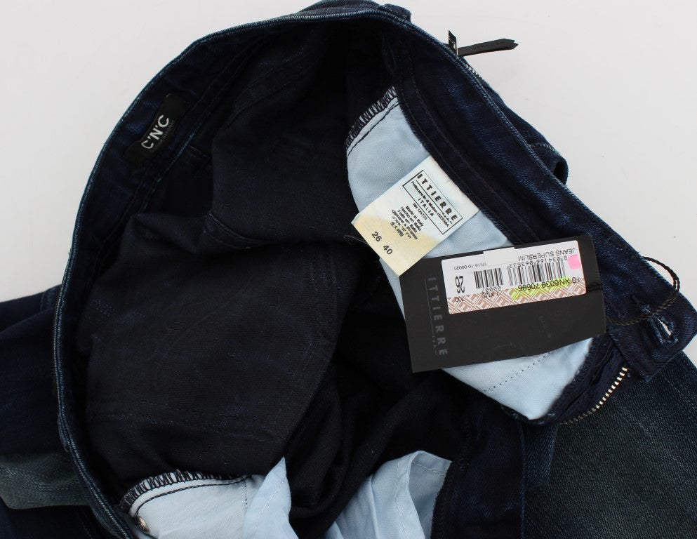 Costume National Blue Wash Cotton Slim Fit Skinny Women's Jeans