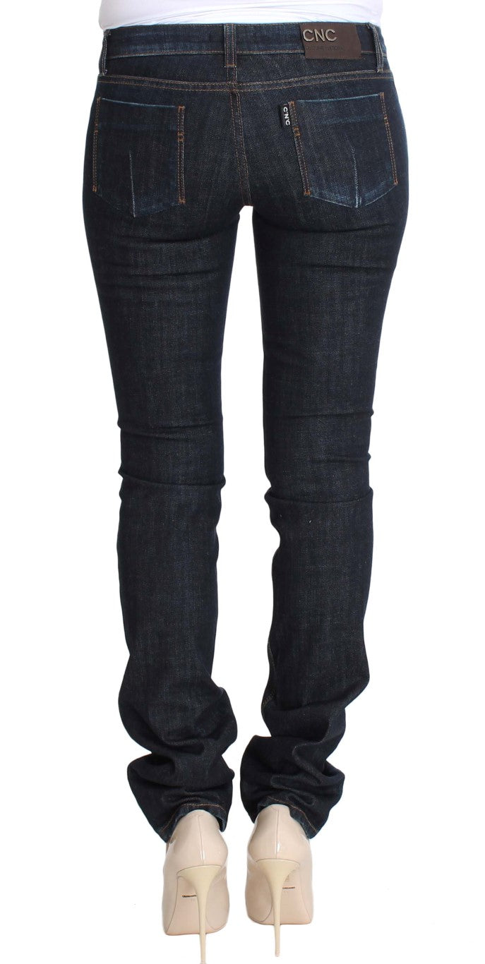 Costume National Blue Cotton Stretch Slim Fit Women's Jeans