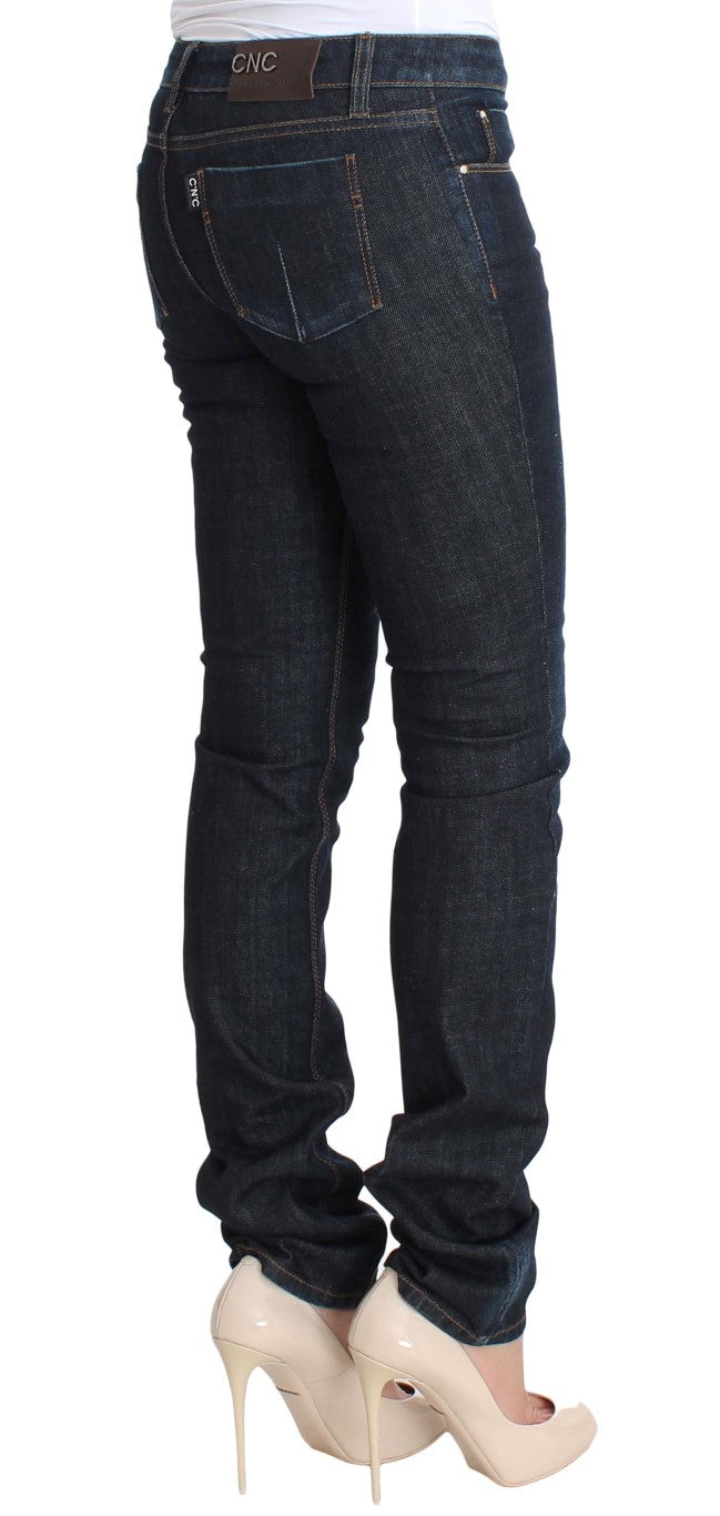 Costume National Blue Cotton Stretch Slim Fit Women's Jeans