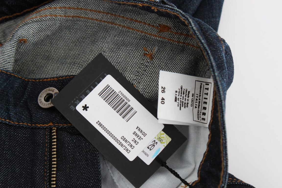 Costume National Blue Cotton Stretch Slim Fit Women's Jeans