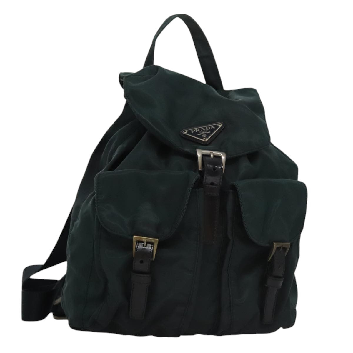 Prada Re-Nylon Green Synthetic Backpack Bag (Pre-Owned)