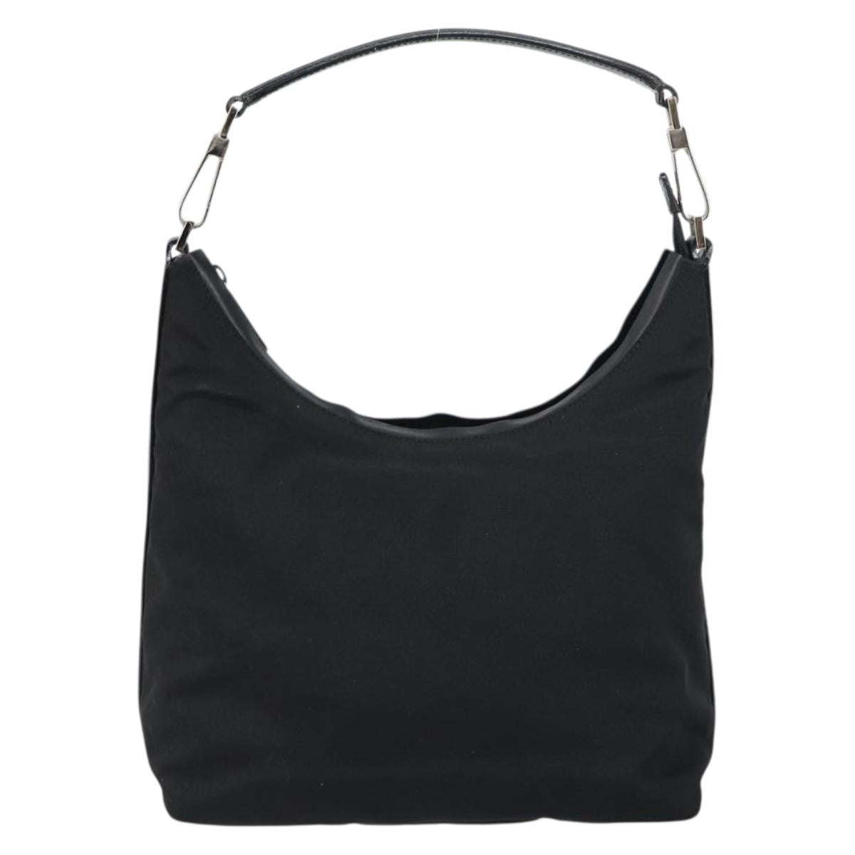 Gucci Zip Hobo Nylon Black Nylon Shoulder Bag Bag (Pre-Owned)