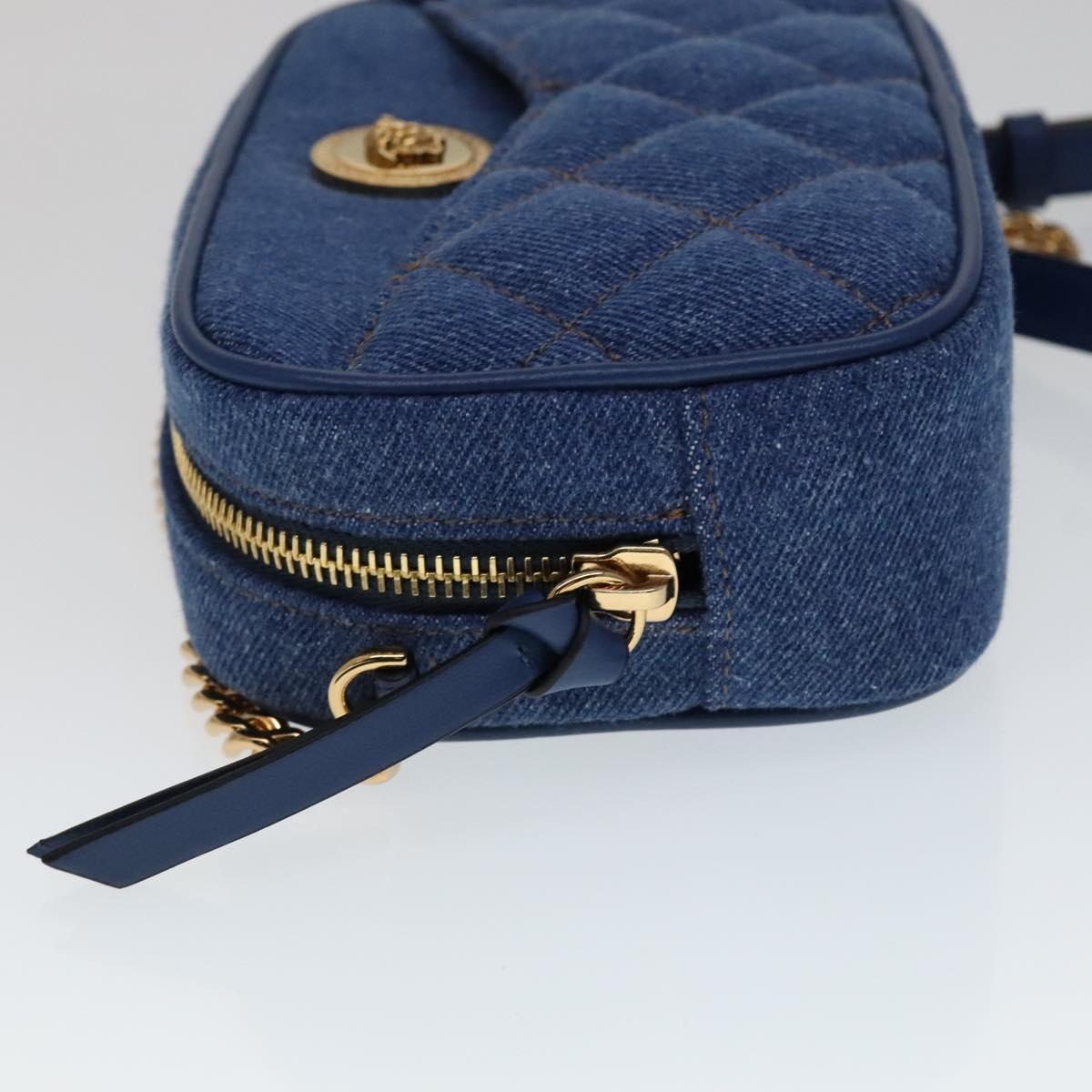 Versace Blue Denim - Jeans Shoulder Bag (Pre-Owned)