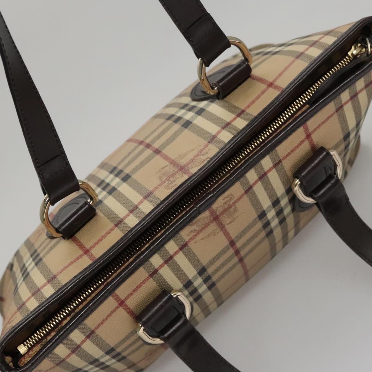 Burberry Nova Check Beige Canvas Tote Bag (Pre-Owned)