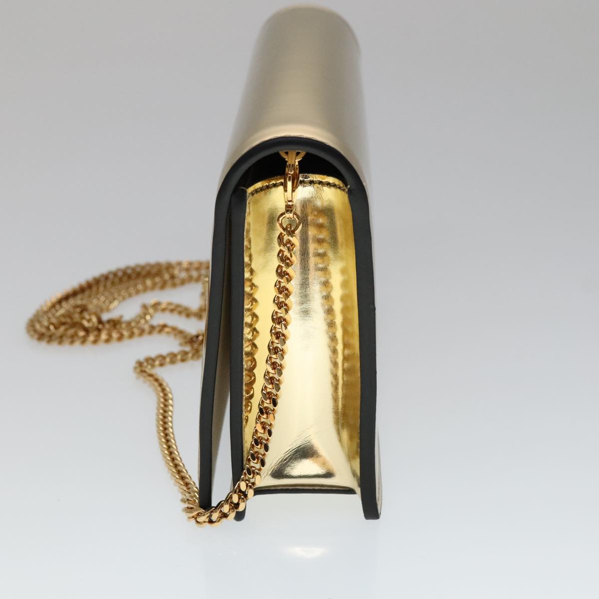 Versace Medusa Gold Patent Leather Shoulder Bag (Pre-Owned)