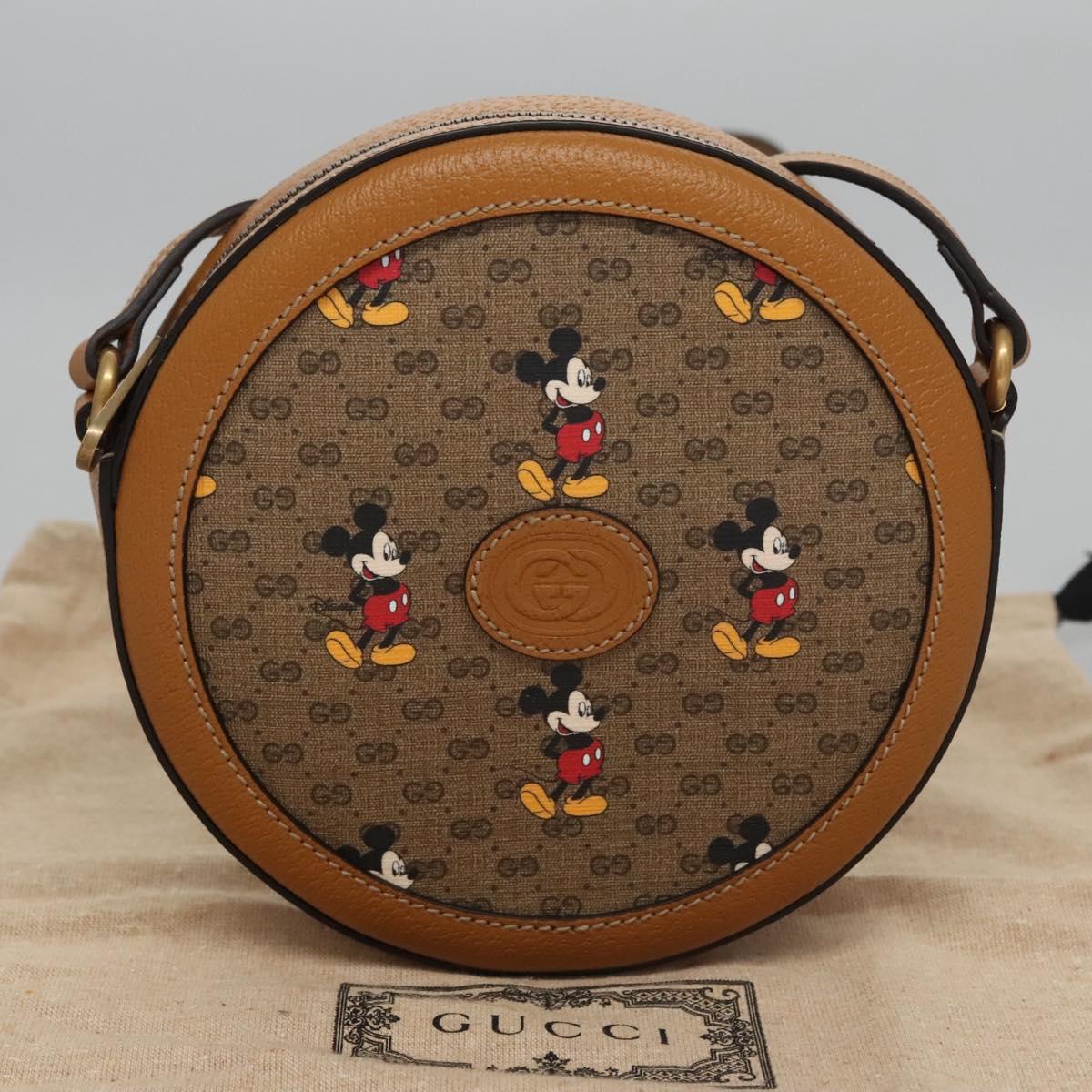 Gucci Disney X Gucci Beige Wicker Shoulder Bag (Pre-Owned)