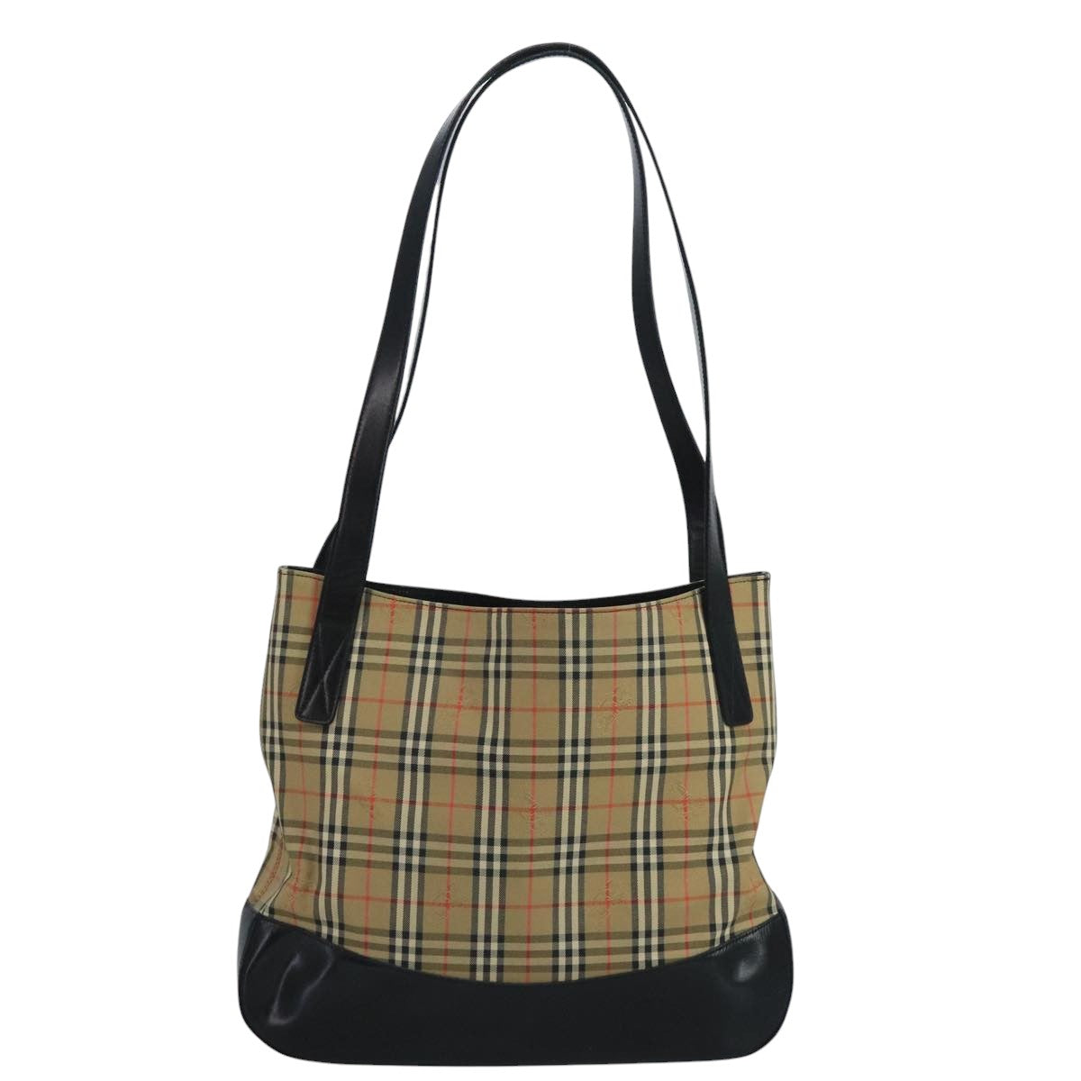 Burberry Nova Check Beige Canvas Tote Bag (Pre-Owned)