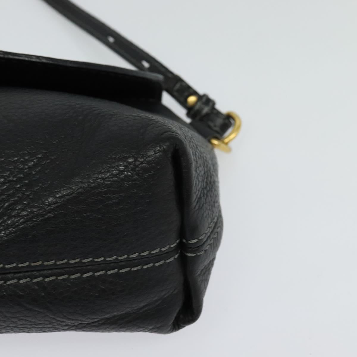Chloé Marcie Black Leather Shoulder Bag (Pre-Owned)