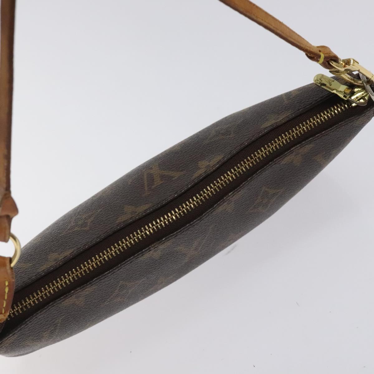 Louis Vuitton Pochette Accessoire Brown Canvas Clutch Bag (Pre-Owned)
