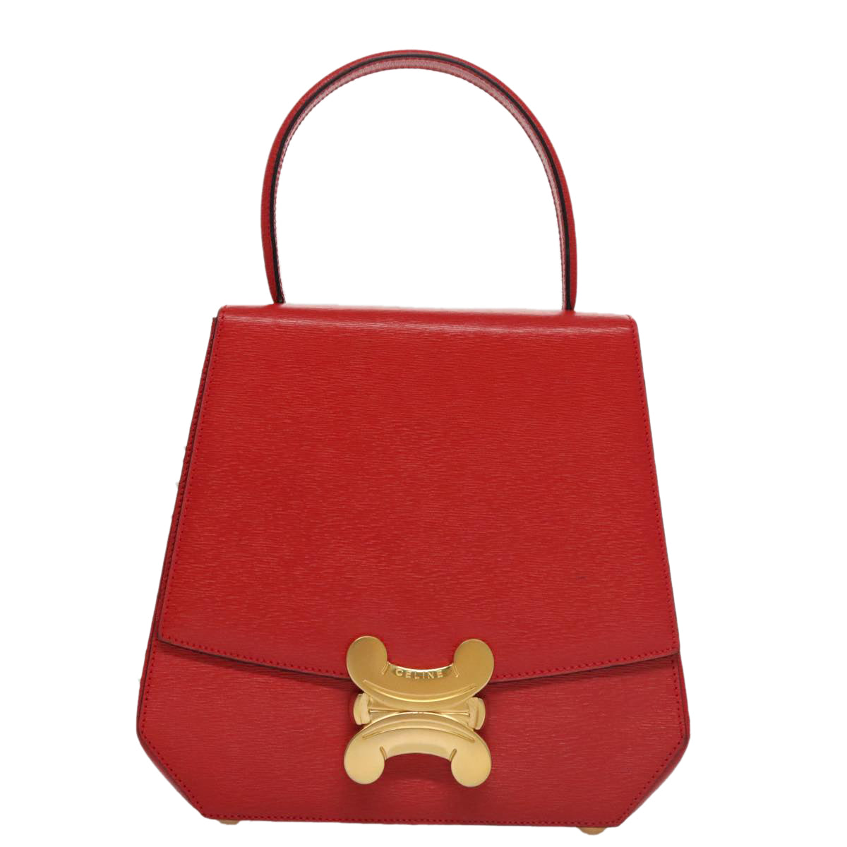 Céline Triomphe Red Leather Handbag (Pre-Owned)
