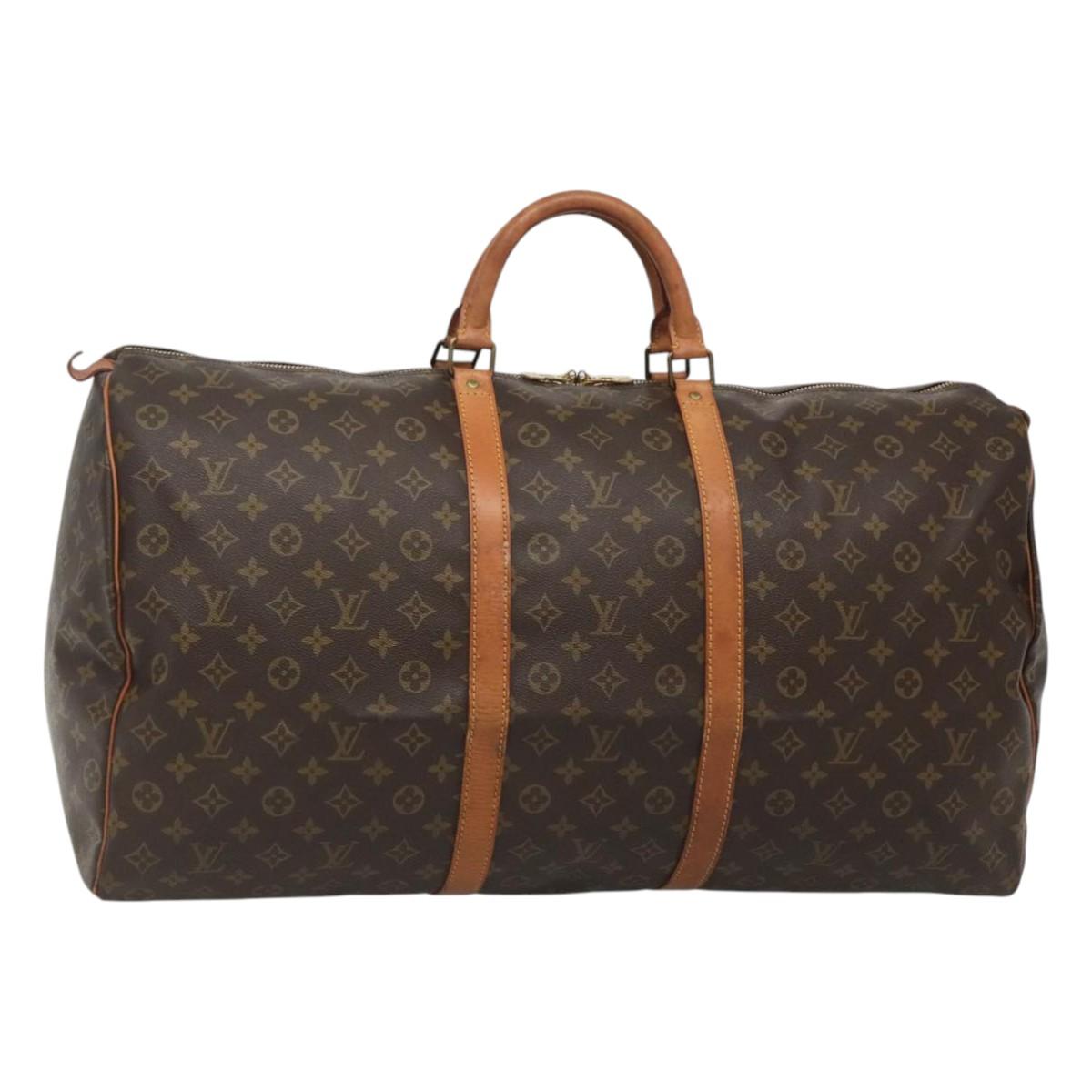 Louis Vuitton Keepall 60 Black Canvas Travel Bag (Pre-Owned)