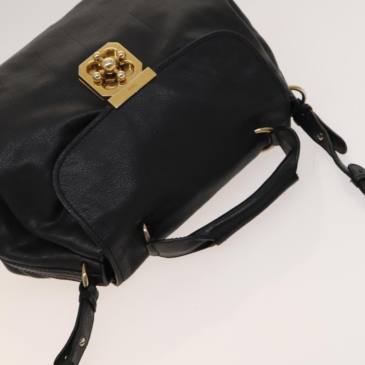 Chloé Elsie Black Leather Handbag (Pre-Owned)