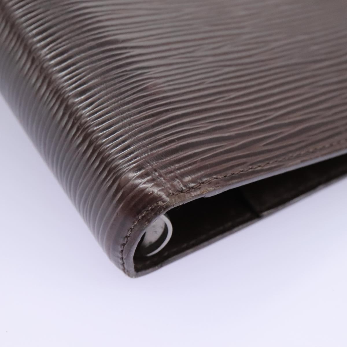 Louis Vuitton Couverture Agenda Fonctionnel Mm Brown Leather Wallet (Pre-Owned)