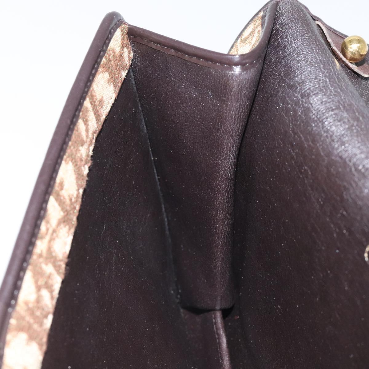 Dior Trotteur Brown Canvas Shoulder Bag (Pre-Owned)