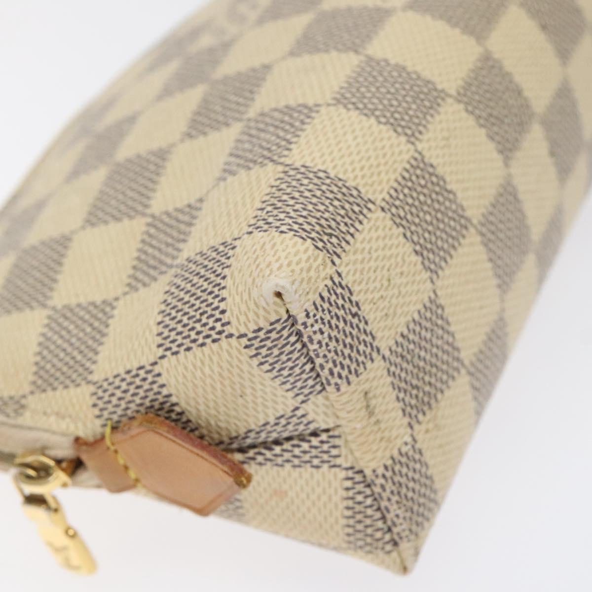 Louis Vuitton Cosmetic Pouch White Canvas Clutch Bag (Pre-Owned)