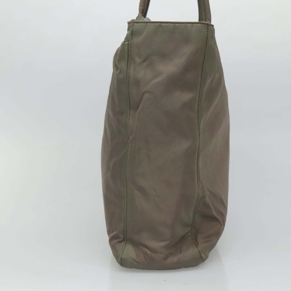 Prada Shopping Khaki Synthetic Tote Bag (Pre-Owned)
