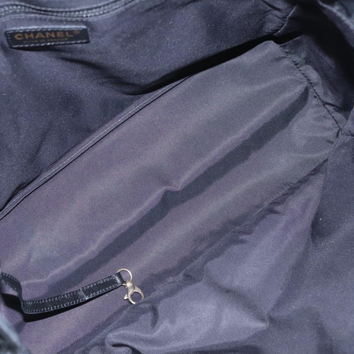 Chanel Travel Line Black Synthetic Tote Bag (Pre-Owned)