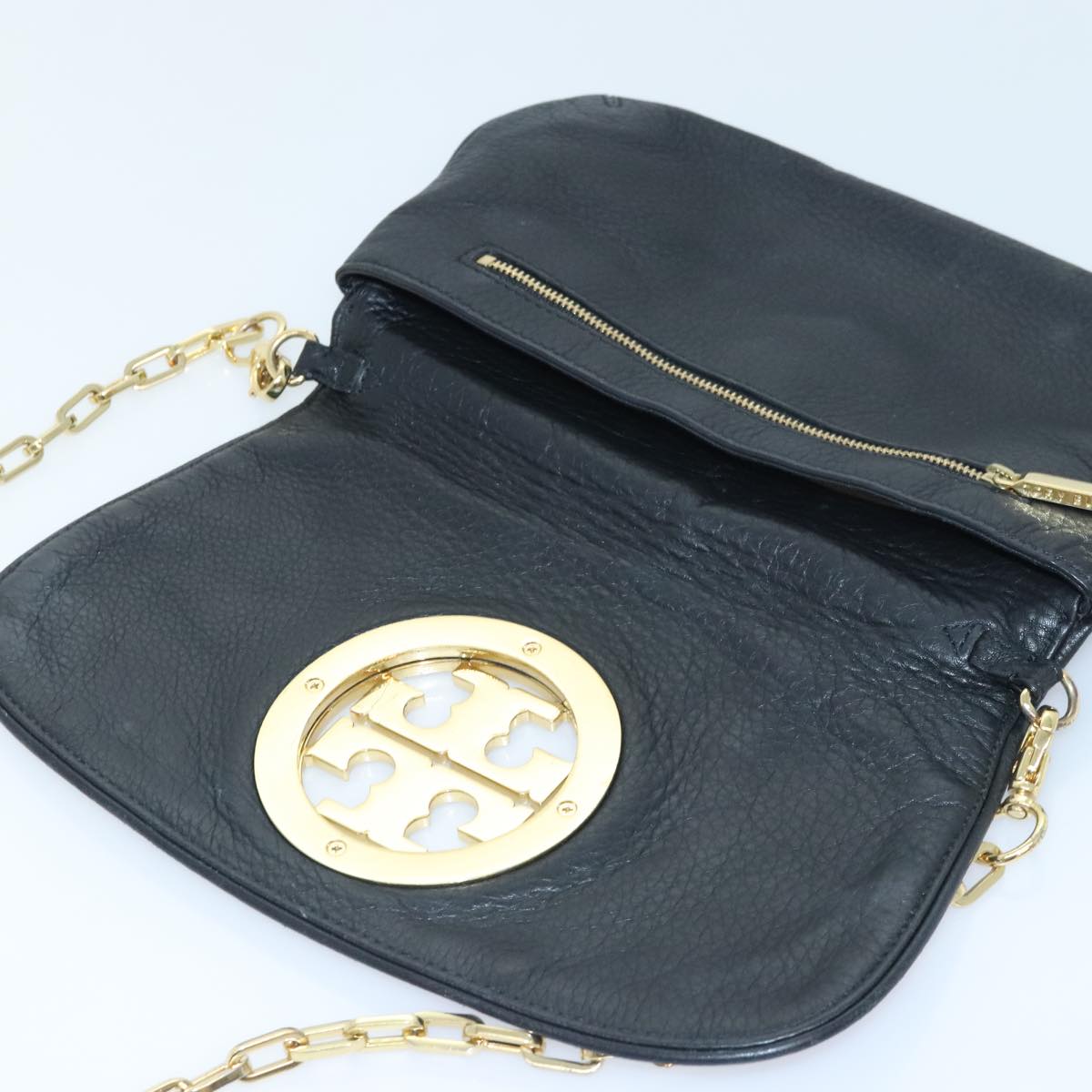 Tory Burch Black Leather Shoulder Bag (Pre-Owned)
