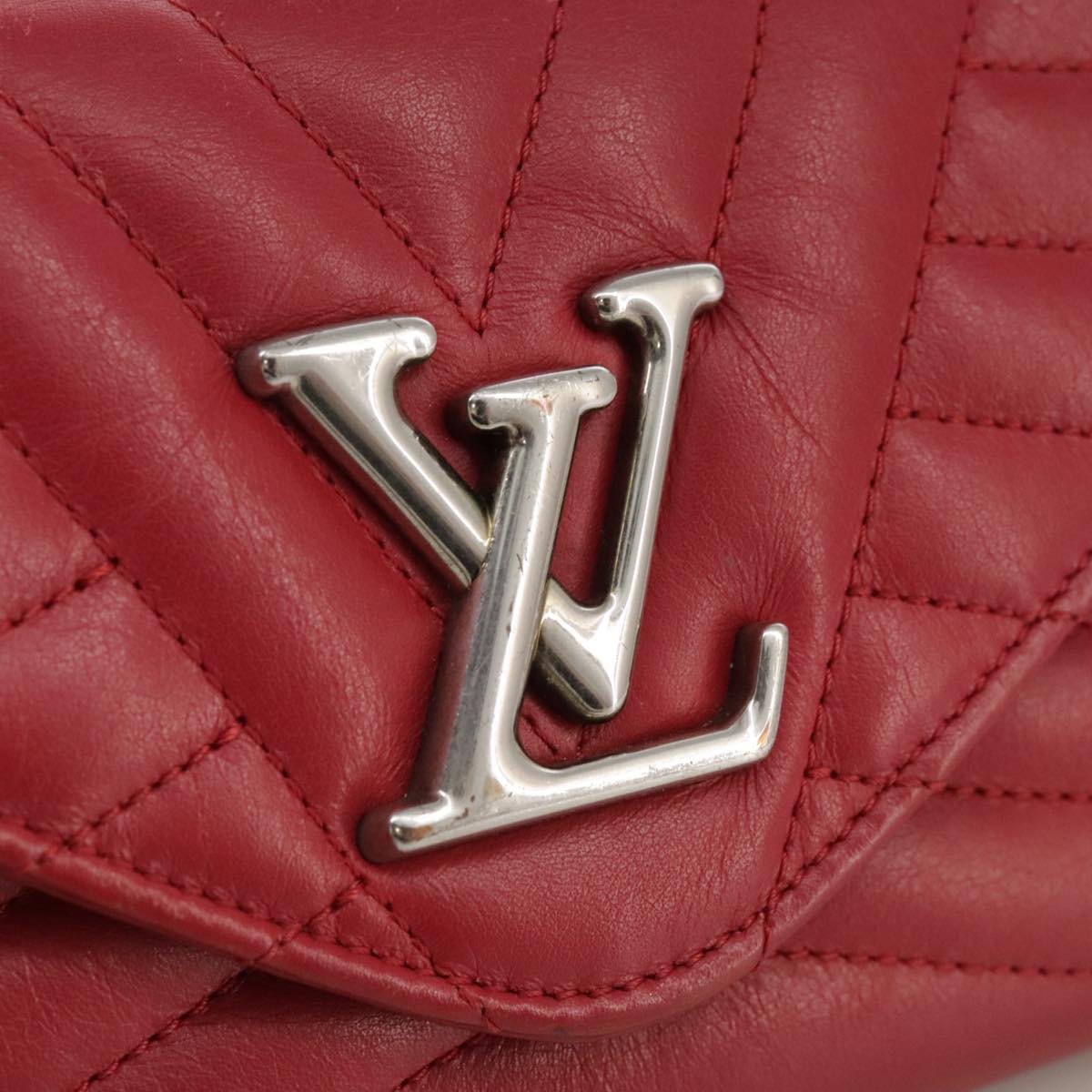 Louis Vuitton New Wave Red Leather Wallet (Pre-Owned)