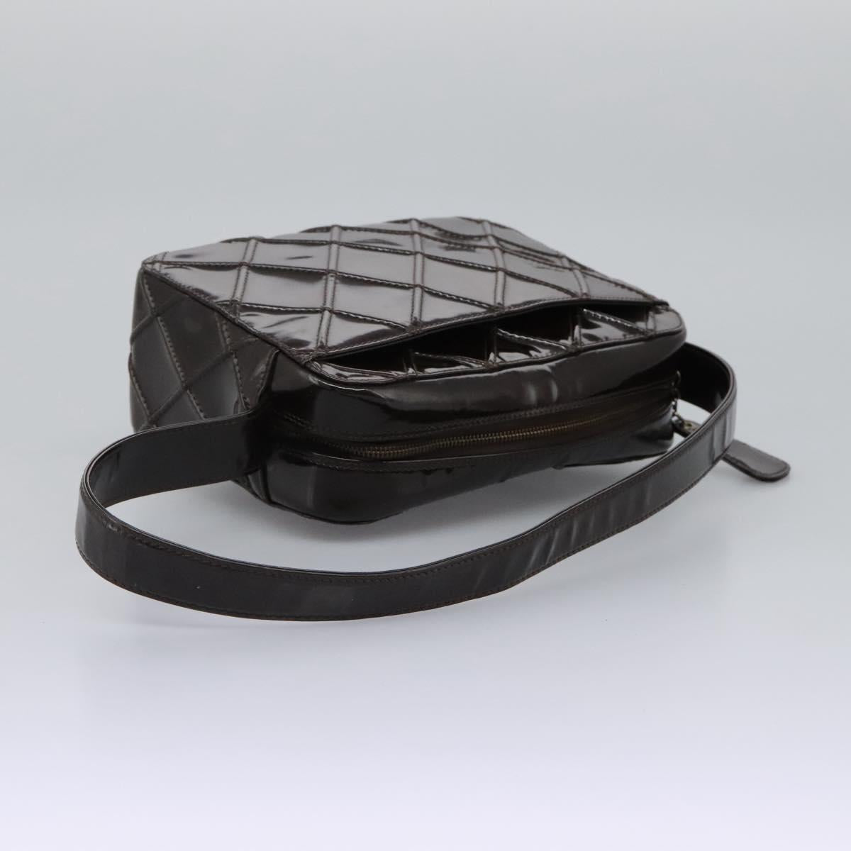 Chanel Camera Brown Patent Leather Shoulder Bag (Pre-Owned)