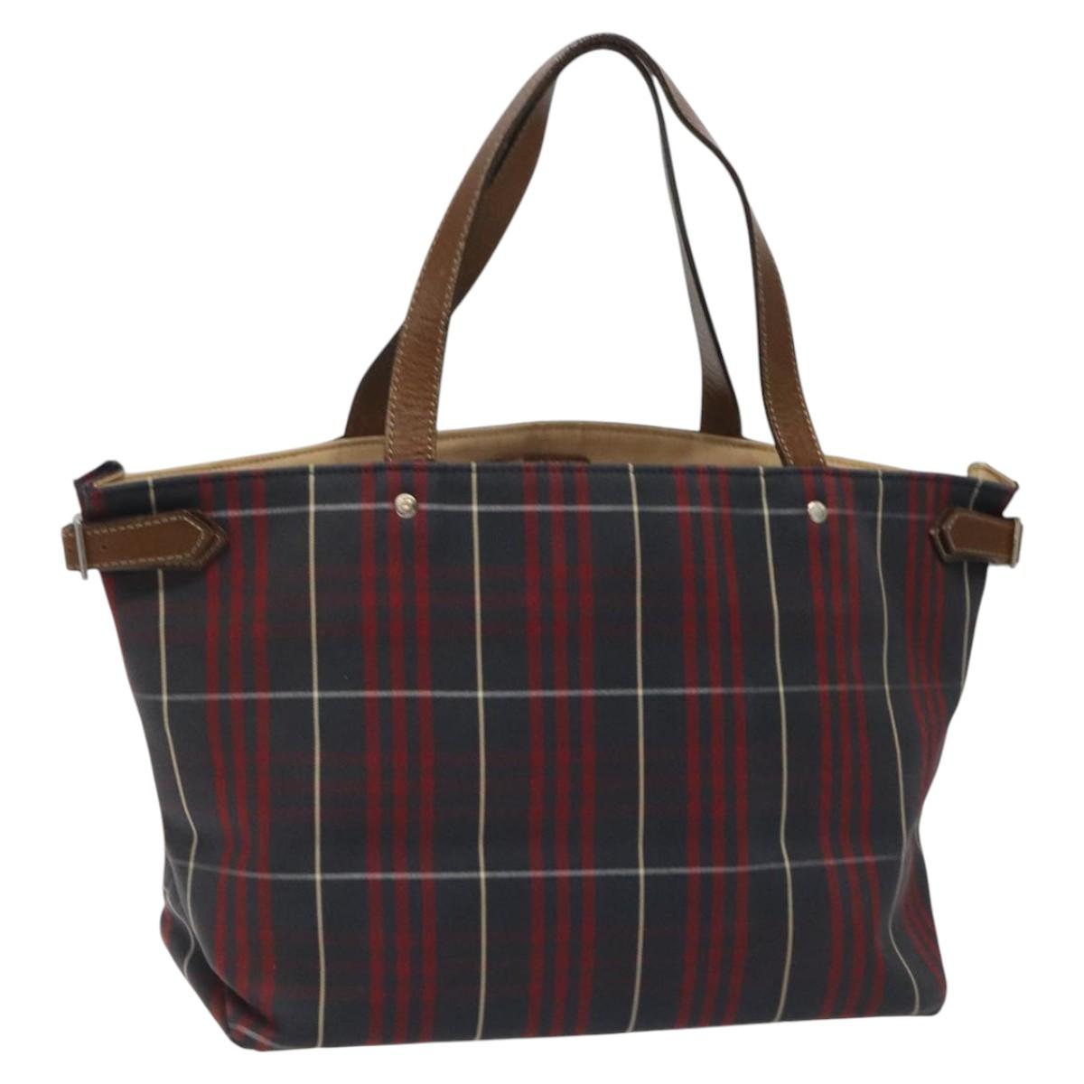 Burberry Nova Check Red Canvas Tote Bag (Pre-Owned)