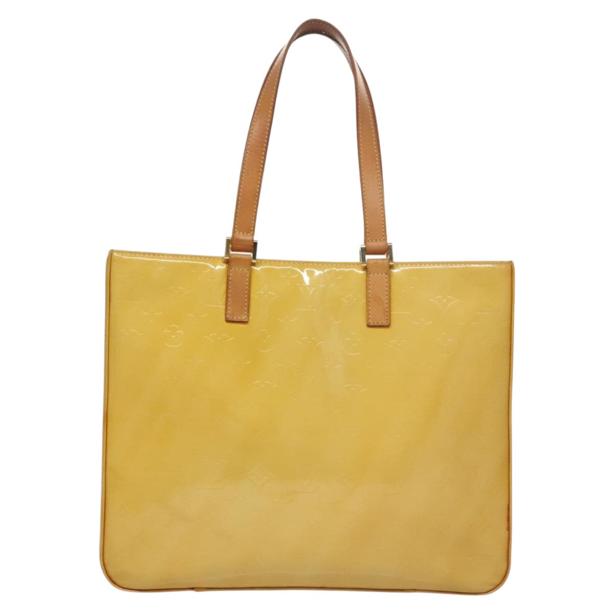 Louis Vuitton Columbus Yellow Patent Leather Tote Bag (Pre-Owned)