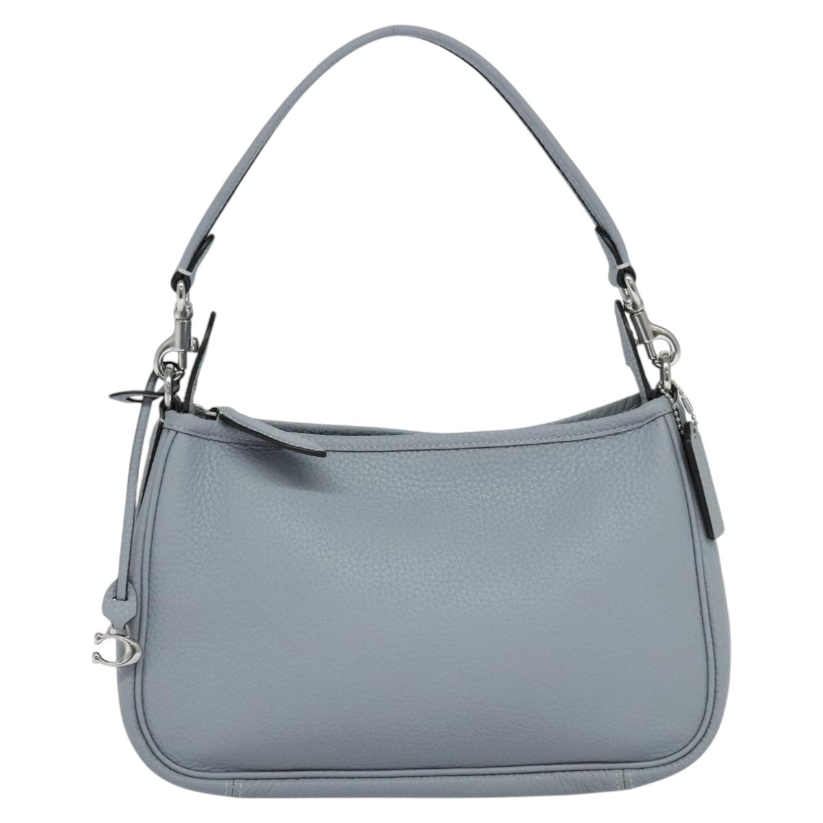 Coach Pebbled Blue Leather Shoulder Bag (Pre-Owned)