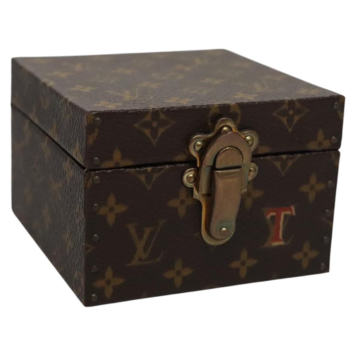 Louis Vuitton Jewelry Case Brown Canvas Clutch Bag (Pre-Owned)
