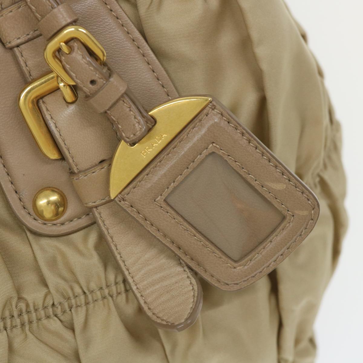 Prada Beige Synthetic Handbag (Pre-Owned)