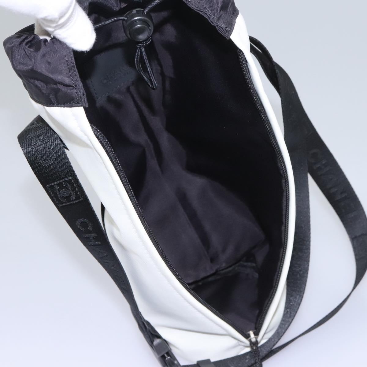 Chanel Sport Line White Synthetic Shoulder Bag (Pre-Owned)